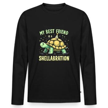 Schildkrötenpflege Für Besitzer Von - Männer Premium Bio Langarmshirt - Schwarz - Vorne - Nico (187cm)
