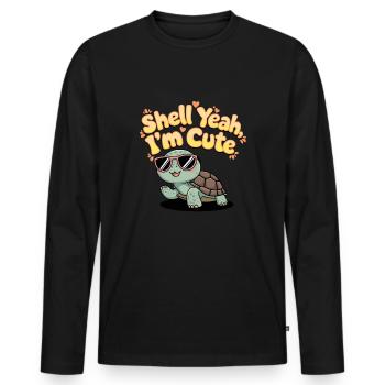 Schildkrötenpflege Für Besitzer Von - Männer Premium Bio Langarmshirt - Schwarz - Vorne - Nico (187cm)