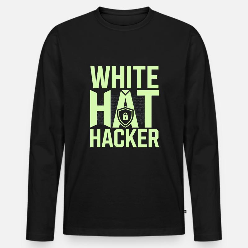 Ethical Hacking Cybersecurity Digital - Men's Premium Organic Long Sleeve Shirt - black