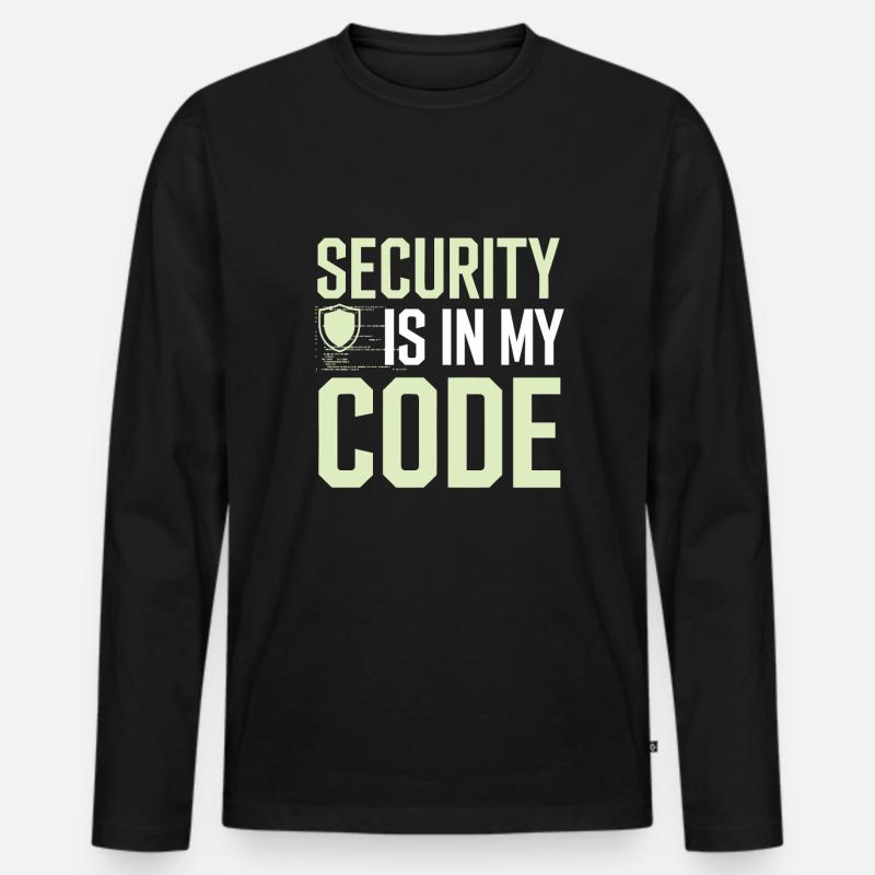 Ethical Hacking Cybersecurity Digital - Men's Premium Organic Long Sleeve Shirt - black