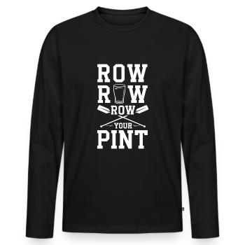 Sailors Sea Shanty Singing Ship Adventures - Men's Premium Organic Long Sleeve Shirt - black - Front - Nico (187cm)