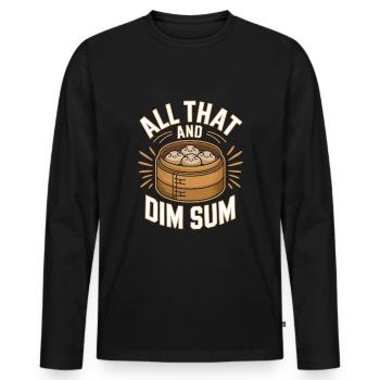 Dim-sum-liebhaber Chinesischer Küche Und Knödel - Männer Premium Bio Langarmshirt - Schwarz - Vorne - Nico (187cm)