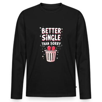 Séparation, autonomisation, amour de soi, nouveaux départs - T-shirt manches longues Premium bio Homme - noir - Devant - Nico (187cm)