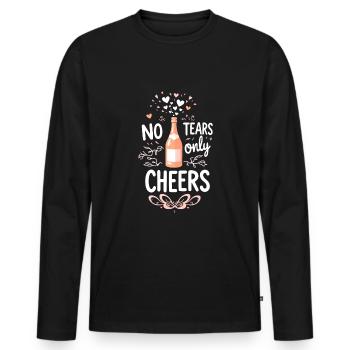 Séparation, autonomisation, amour de soi, nouveaux départs - T-shirt manches longues Premium bio Homme - noir - Devant - Nico (187cm)