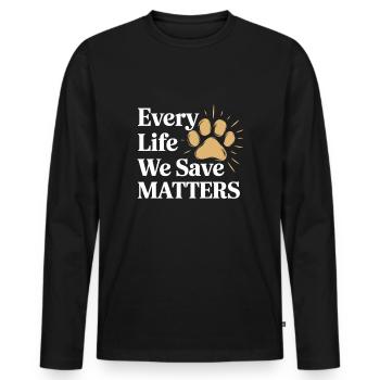Freiwillige Tierrettung Animal Shelter Heroes - Men's Premium Organic Long Sleeve Shirt - black - Front - Nico (187cm)