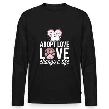 Freiwillige Tierrettung Animal Shelter Heroes - Men's Premium Organic Long Sleeve Shirt - black - Front - Nico (187cm)