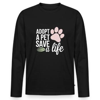 Freiwillige Tierrettung Animal Shelter Heroes - Men's Premium Organic Long Sleeve Shirt - black - Front - Nico (187cm)