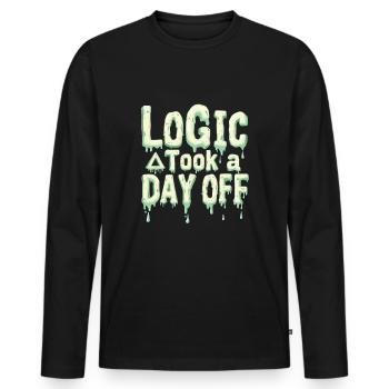 Surreal Art Humor Dreamlike Images Floating - Men's Premium Organic Long Sleeve Shirt - black - Front - Nico (187cm)
