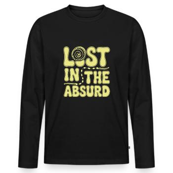 Surreal Art Humor Dreamlike Images Floating - Men's Premium Organic Long Sleeve Shirt - black - Front - Nico (187cm)