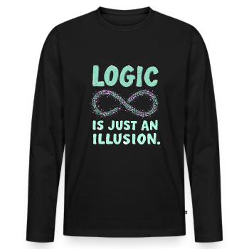 Surreal Art Humor Dreamlike Images Floating - Men's Premium Organic Long Sleeve Shirt - black - Front - Nico (187cm)
