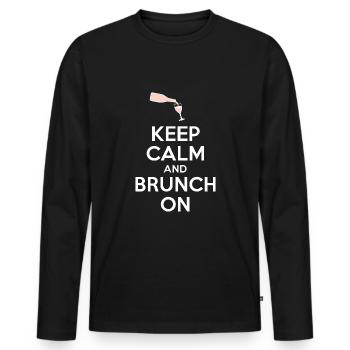 Brunch Kultur Bodenlos Mimosen Liebhaber - Männer Premium Bio Langarmshirt - Schwarz - Vorne - Nico (187cm)
