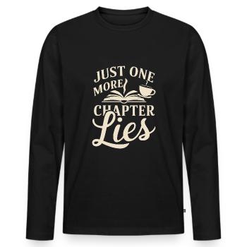 Book-like humour, Witty reading quotes, Literary - Men's Premium Organic Long Sleeve Shirt - black - Front - Nico (187cm)