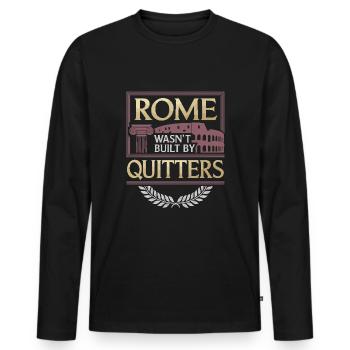 History buffs Ancient Rome enthusiasts - Men's Premium Organic Long Sleeve Shirt - black - Front - Nico (187cm)