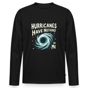 Whimsical Weather Patterns, Whimsical Clouds, Funny - Men's Premium Organic Long Sleeve Shirt - black - Front - Nico (187cm)