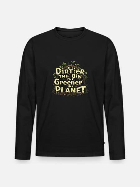 Composting enthusiasts Sustainable gardening - Men's Premium Organic Long Sleeve Shirt - black