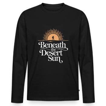 Desert wanderers, rugged trails and dry - Men's Premium Organic Long Sleeve Shirt - black - Front - Nico (187cm)