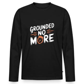 Parachutisme Débutants Aventure Nerfs - T-shirt manches longues Premium bio Homme - noir - Devant - Nico (187cm)