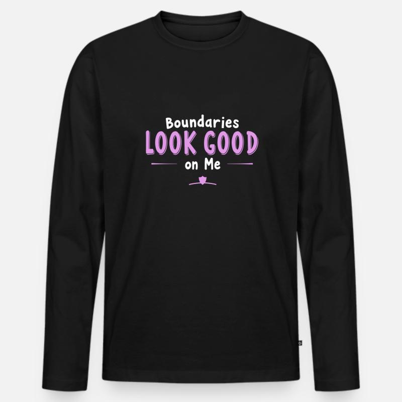 „discovering My - Männer Premium Bio Langarmshirt - Schwarz