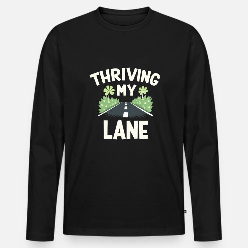 „discovering My - Männer Premium Bio Langarmshirt - Schwarz