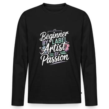 Passe-temps créatif pour les débutants dans le - T-shirt manches longues Premium bio Homme - noir - Devant - Nico (187cm)