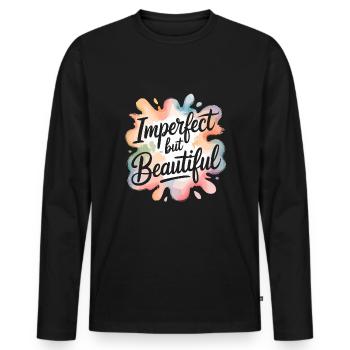 Passe-temps créatif pour les débutants dans le - T-shirt manches longues Premium bio Homme - noir - Devant - Nico (187cm)