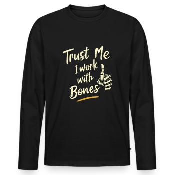 Forensic anthropologists analysis of human - Men's Premium Organic Long Sleeve Shirt - black - Front - Nico (187cm)