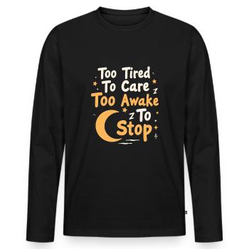 Vengeance Report de l’heure du coucher Night Owl Sleep - T-shirt manches longues Premium bio Homme - noir - Devant - Nico (187cm)