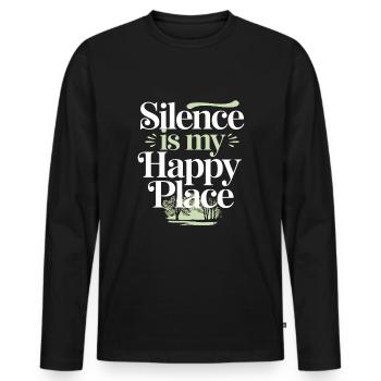 Silten Ways Mindfulness Practice Technical Free - Men's Premium Organic Long Sleeve Shirt - black - Front - Nico (187cm)