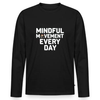 Silten Ways Mindfulness Practice Technical Free - Men's Premium Organic Long Sleeve Shirt - black - Front - Nico (187cm)