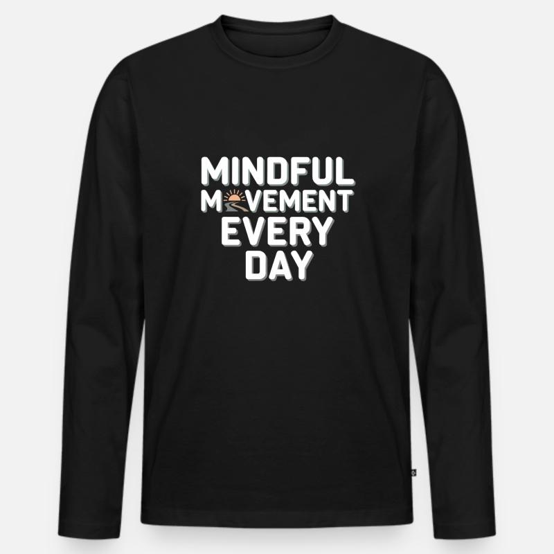 Silten Geweise Achtsamkeitspraxis Technischfrei - Männer Premium Bio Langarmshirt - Schwarz