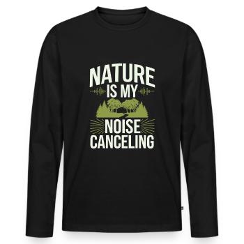 Silten Ways Mindfulness Practice Technical Free - Men's Premium Organic Long Sleeve Shirt - black - Front - Nico (187cm)
