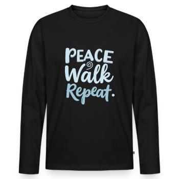 Silten Ways Mindfulness Practice Technical Free - Men's Premium Organic Long Sleeve Shirt - black - Front - Nico (187cm)