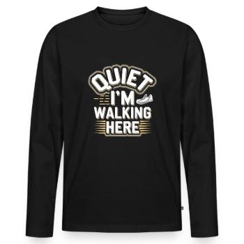 Silten Ways Mindfulness Practice Technical Free - Men's Premium Organic Long Sleeve Shirt - black - Front - Nico (187cm)