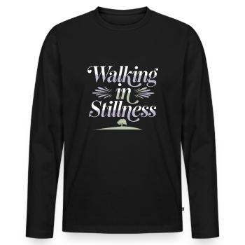 Silten Ways Mindfulness Practice Technical Free - Men's Premium Organic Long Sleeve Shirt - black - Front - Nico (187cm)