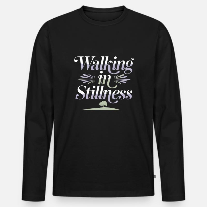 Silten Geweise Achtsamkeitspraxis Technischfrei - Männer Premium Bio Langarmshirt - Schwarz