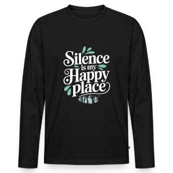 Silten Ways Mindfulness Practice Technical Free - Men's Premium Organic Long Sleeve Shirt - black - Front - Nico (187cm)