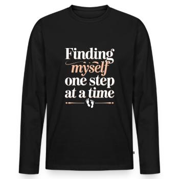 Silten Ways Mindfulness Practice Technical Free - Men's Premium Organic Long Sleeve Shirt - black - Front - Nico (187cm)