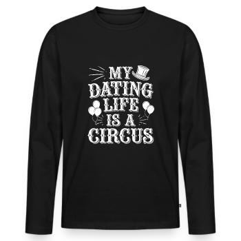 Dating Disaster Comedy Funny Fails - Men's Premium Organic Long Sleeve Shirt - black - Front - Nico (187cm)