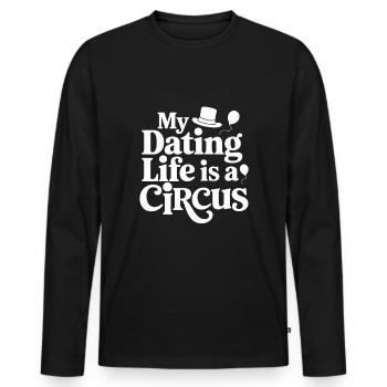 Dating Disaster Comedy Funny Fails - Men's Premium Organic Long Sleeve Shirt - black - Front - Nico (187cm)