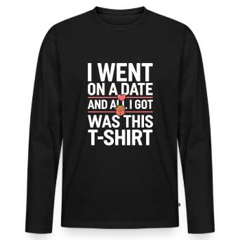 Dating Disaster Comedy Funny Fails - Men's Premium Organic Long Sleeve Shirt - black - Front - Nico (187cm)