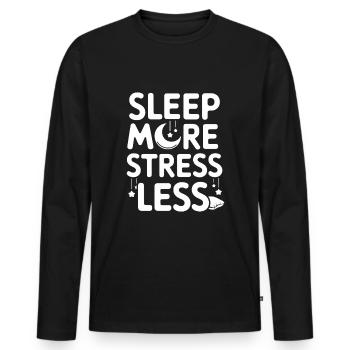 Sleep Hygiene Enthusiasts, Restful Nights, - Men's Premium Organic Long Sleeve Shirt - black - Front - Nico (187cm)