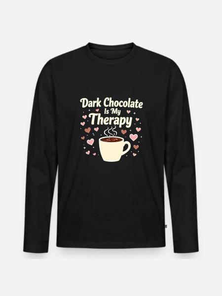Chocolate enthusiasts, Dark chocolate fans, - Men's Premium Organic Long Sleeve Shirt - black