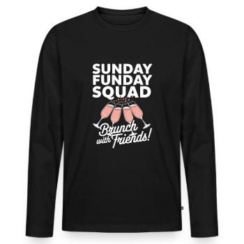 Brunch Kultur Bodenlos Mimosen Liebhaber - Männer Premium Bio Langarmshirt - Schwarz - Vorne - Nico (187cm)