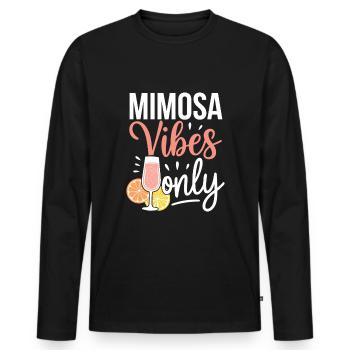 Brunch Kultur Bodenlos Mimosen Liebhaber - Männer Premium Bio Langarmshirt - Schwarz - Vorne - Nico (187cm)