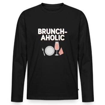 Brunch Kultur Bodenlos Mimosen Liebhaber - Männer Premium Bio Langarmshirt - Schwarz - Vorne - Nico (187cm)