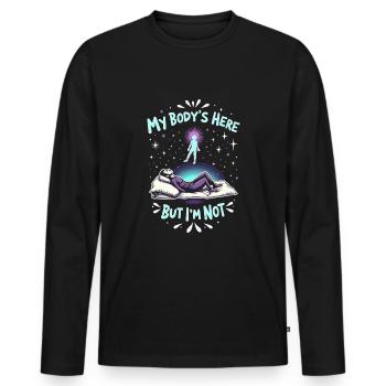 astral projection fans who are out-of-body - Men's Premium Organic Long Sleeve Shirt - black - Front - Nico (187cm)