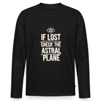 astral projection fans who are out-of-body - Men's Premium Organic Long Sleeve Shirt - black - Front - Nico (187cm)