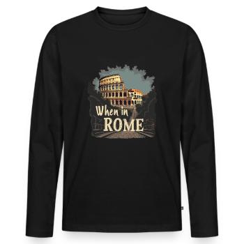 History buffs Ancient Rome enthusiasts - Men's Premium Organic Long Sleeve Shirt - black - Front - Nico (187cm)