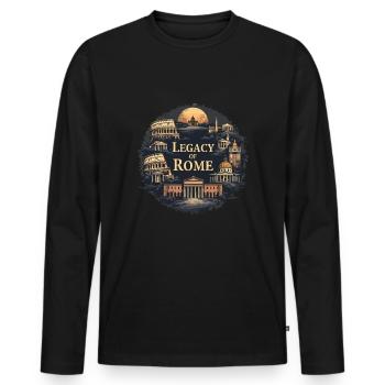 History buffs Ancient Rome enthusiasts - Men's Premium Organic Long Sleeve Shirt - black - Front - Nico (187cm)