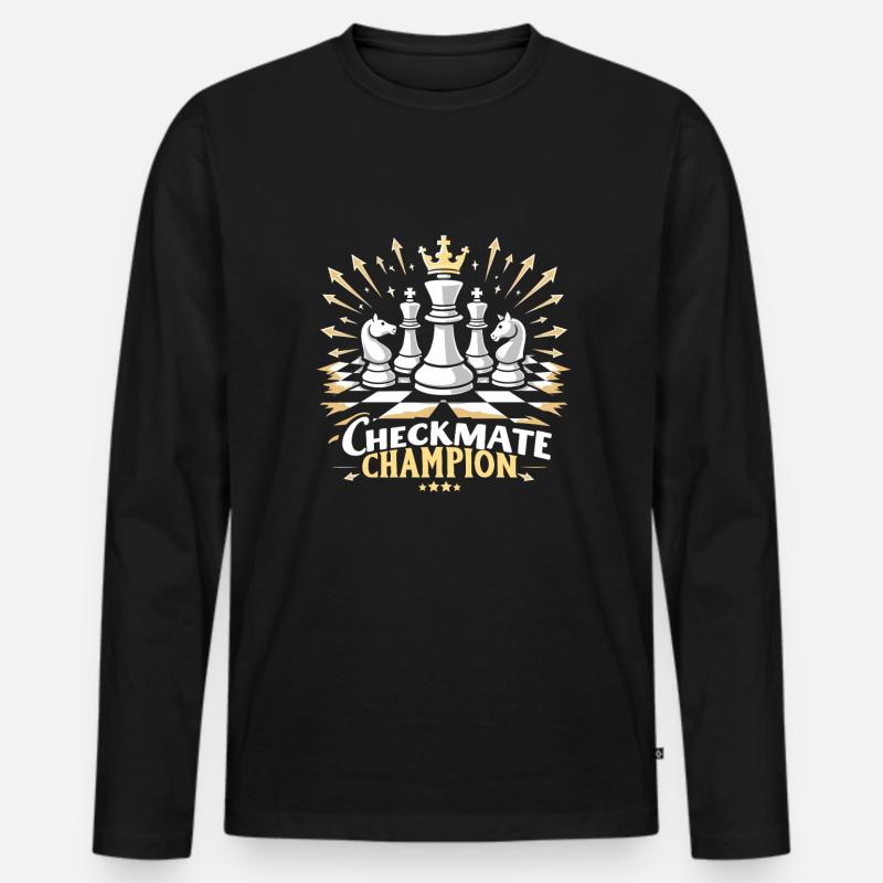 Chess Tacticians Strategy Masters Tactical - Männer Premium Bio Langarmshirt - Schwarz